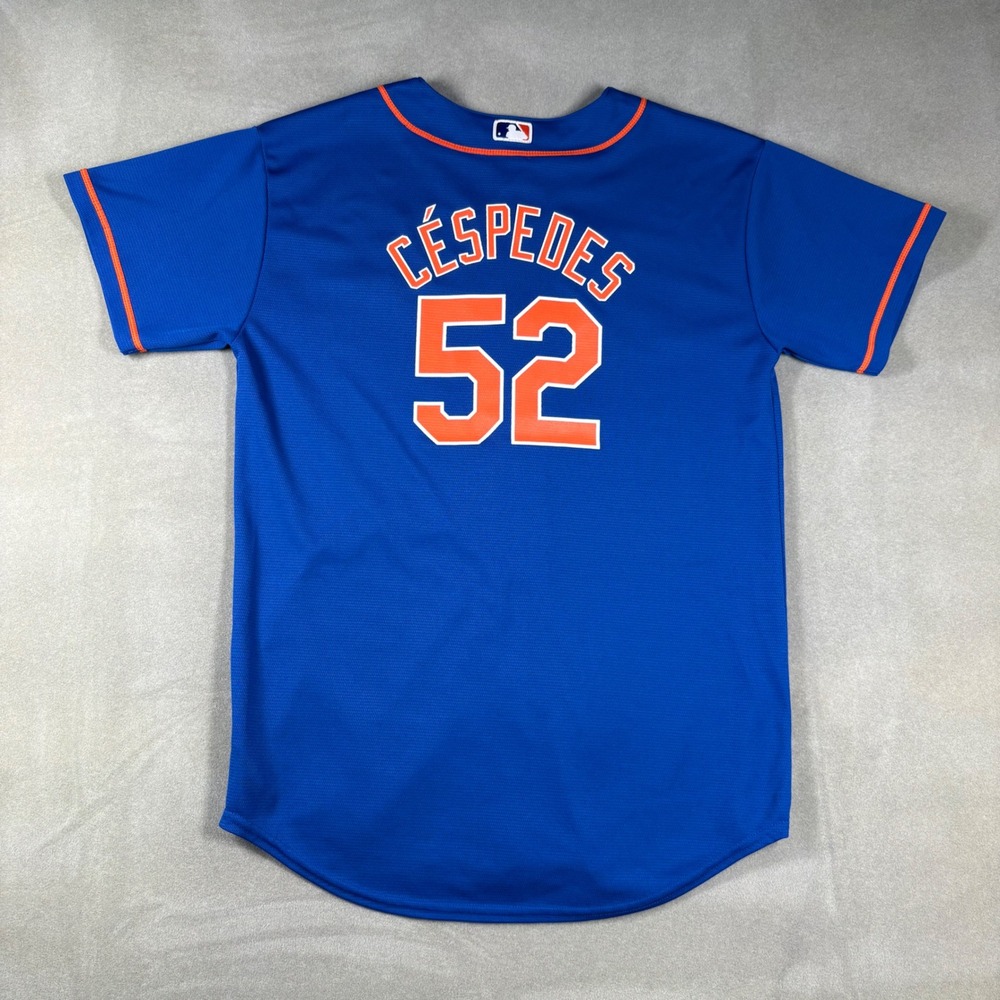 Majestic New York Mets Yoenis Cespedes 52 Youth Jersey XL 18/20 Blue Cool Base